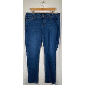 Torrid Womens Size 20 R Denim Jean Stretch Distressed High Rise‎ Skinny Med Wash